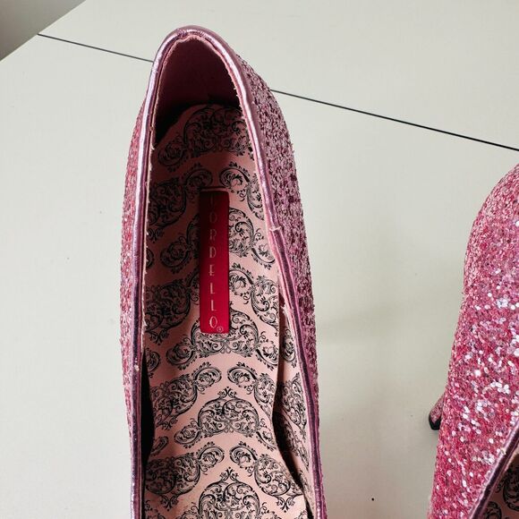 Bordello Teeze 06G Barbie Pink Sexy Glitter Platform Stiletto Heel Pumps 6.5 - Picture 14 of 14